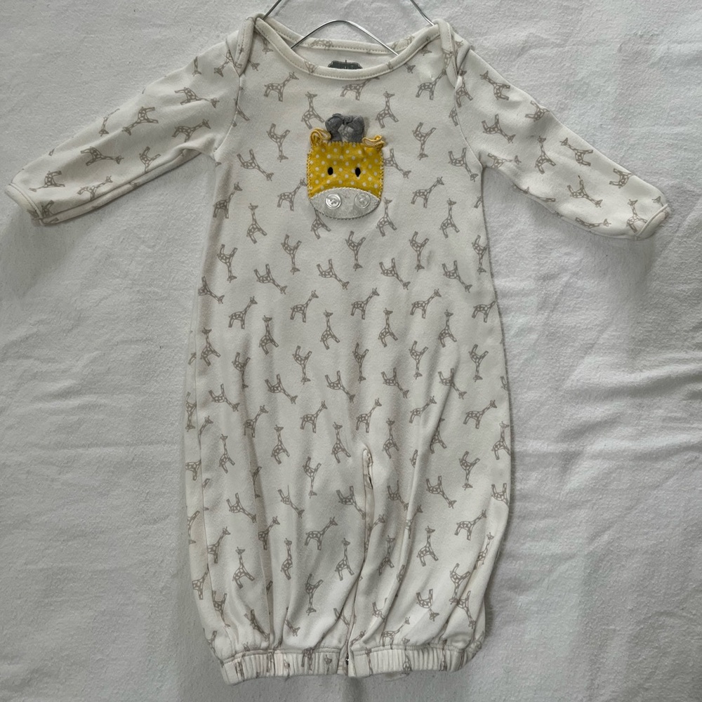 Mudpie giraffe convertible sleep gown/suit